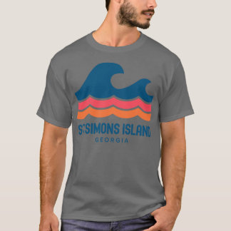 セントサイモンズアイランドジョージアヴィンテージウェーブTシャツ Tシャツ