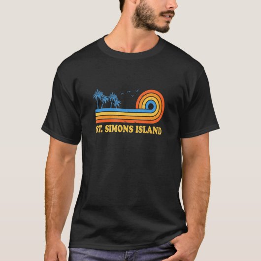 セントサイモンズアイランドジョージア夏ガトロピカル Tシャツ (正面)