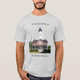 セントサイモンズライトハウスシャツブラックレタリング Tシャツ