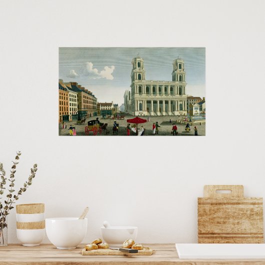 セントサルピス教会の景色 ポスター (キッチン)