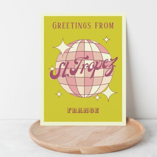 セントサントロペスフランスレトロヴィンテージポストカード ポストカード