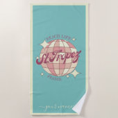 セントサントロペスヴィンテージブルービーチタオル ビーチタオル (正面)