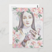 セントザリトルフラワーウォーターのカラーヴィンテージ ポストカード (正面/裏面)