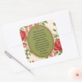 セントザリトルフラワーバラ引用文 スクエアシール (封筒)