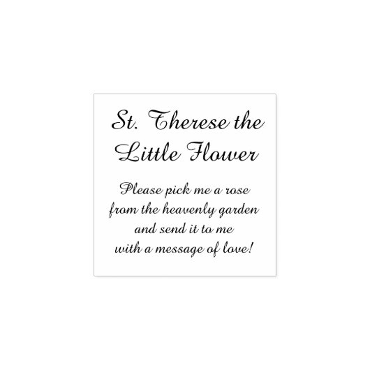 セントザリトルフラワー祈りの言葉 ラバースタンプ (インプリント)