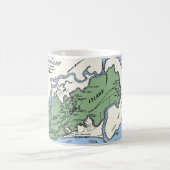 セントシモンズアイランド地図マグ コーヒーマグカップ (中央)