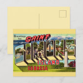 セントシモンズ島 レトロ ポストカード (正面/裏面)