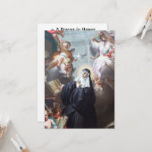 セントショラスティカ宗教修道女カトリック祈りの言葉 カード (正面/裏面インサイチュ)