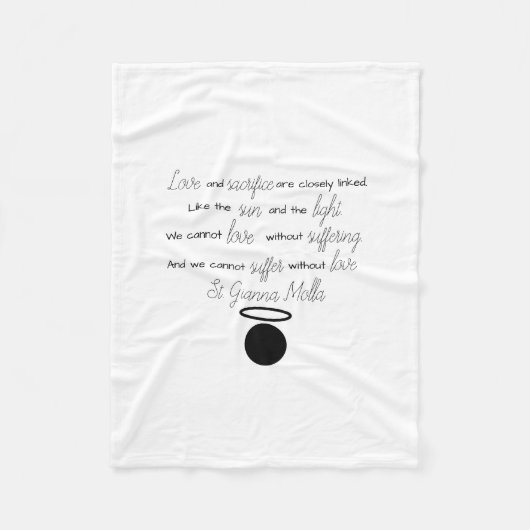 セントジアンナモラ引用文ブランケット フリースブランケット (正面)