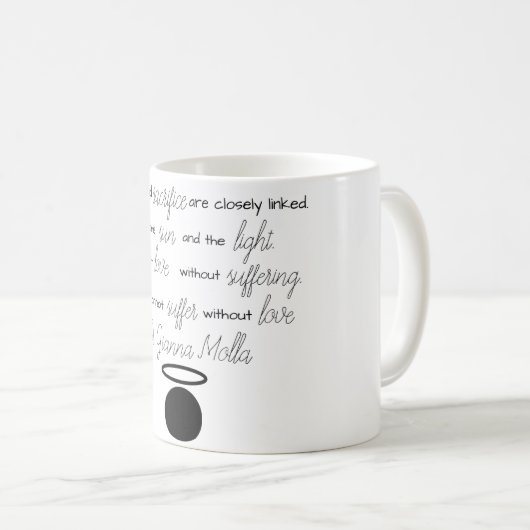 セントジアンナモラ引用文ムグ コーヒーマグカップ (正面右)