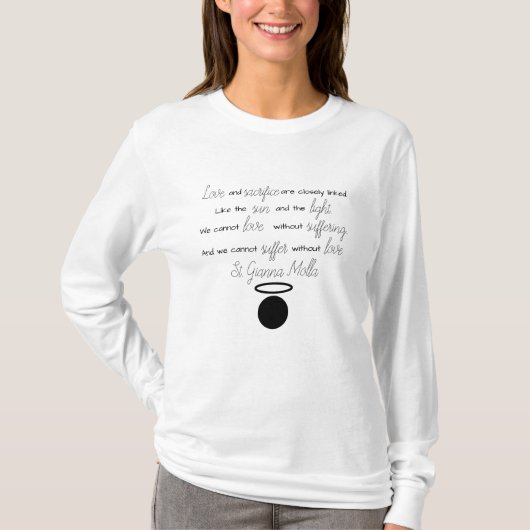 セントジアンナモラ引用文女子Tシャツ Tシャツ (正面)