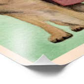 セントジェルマンシェパード水彩フォークアートプレミアム フォトプリント            (角)