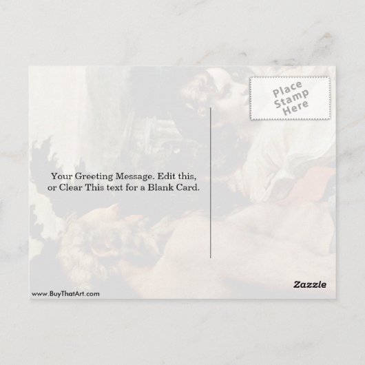 セントジェローム&エンジェルバイアントニオダコレッジョ ポストカード (裏面)