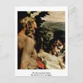 セントジェローム&エンジェルバイアントニオダコレッジョ ポストカード (正面)