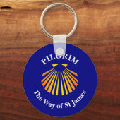 セントジェームス巡礼者の道ボタン キーホルダー (正面)