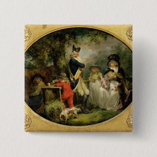 セントジェームズの公園(キャンバスの油) 缶バッジ (正面)