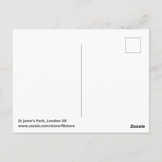 セントジェームズパークロンドンUKポストカード ポストカード (裏面)
