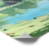 セントジェームズパーク ロンドン イングランド アート ヴィンテージ トラベル ポスター (角)