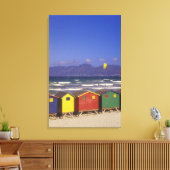 セントジェームズベイ入浴箱,ケーペタウンの近く, 2 キャンバスプリント (インサイチュ (リビング))