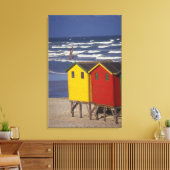 セントジェームズベイ入浴箱,ケーペタウンの近く, 3 キャンバスプリント (インサイチュ (リビング))