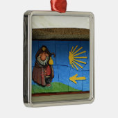 セントジェームズ、サンティアゴEl Caminoのおもしろいの漫画 メタルオーナメント (右)