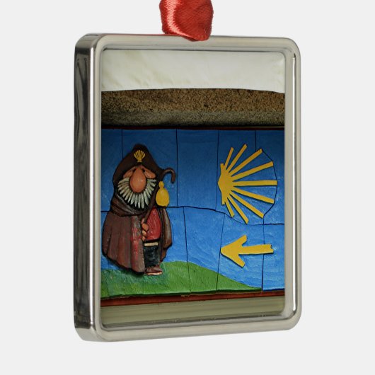 セントジェームズ、サンティアゴEl Caminoのおもしろいの漫画 メタルオーナメント (右)