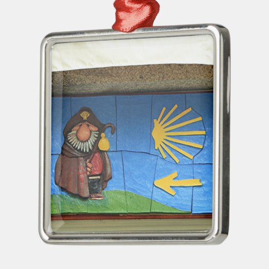 セントジェームズ、サンティアゴEl Caminoのおもしろいの漫画 メタルオーナメント (左)