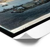 セントジャゴ島のポルトプラヤ、プレート4から ポスター (角)