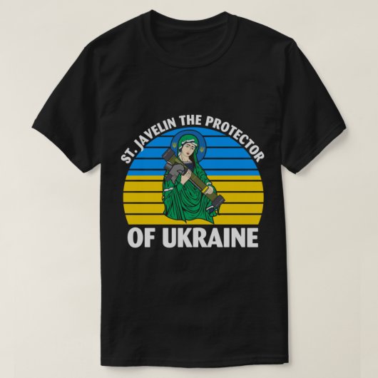 セントジャベリンThe Protector of Ukraine Ukraine F Tシャツ (デザイン正面)