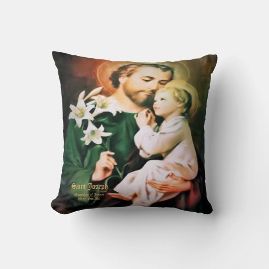セントジョセフガーディアンオブイエズス装飾用クッション クッション (正面)