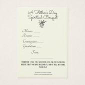 セントジョセフスピリチュアルブーケスペインのホリーカード (裏面)