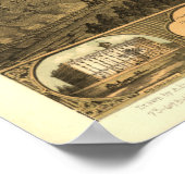 セントジョセフミズーリ1868アンティークパノラママップ ポスター (角)