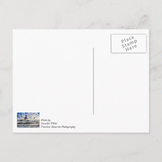 セントジョセフ灯台の嵐 早く回復してね ポストカード (裏面)