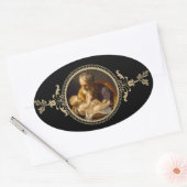 セントジョセフ&ベビーイエス 楕円形シール (封筒)