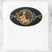 セントジョセフ&ベビーイエス 楕円形シール (バッグ)