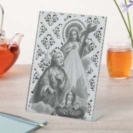 セントジョセフ、教皇のシンボル、およびSHJ（詳細; LT 02） 台座サイン