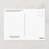 セントジョセフ、教皇のシンボル、そしてSHJ（LT 02） ポストカード (裏面)