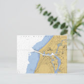 セントジョセフMIハーバー航海のチャートはがき ポストカード (スタンド正面)