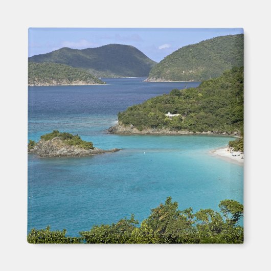 セントジョンの道路からカナール湾の景色 マグネット (正面)