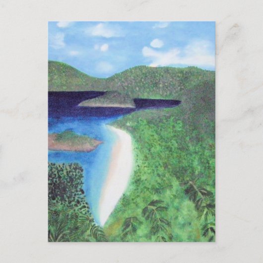 セントジョンアメリカヴァージン諸島ビーチビュー ポストカード (正面)