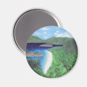 セントジョンアメリカヴァージン諸島ビーチビュー マグネット (正面/裏面)