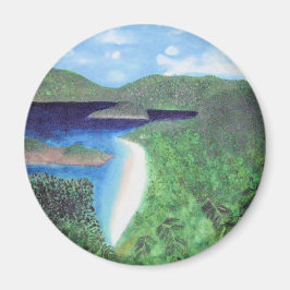 セントジョンアメリカヴァージン諸島ビーチビュー マグネット