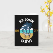 セントジョンアメリカヴァージン諸島野性ロバ カード (黄色い花)