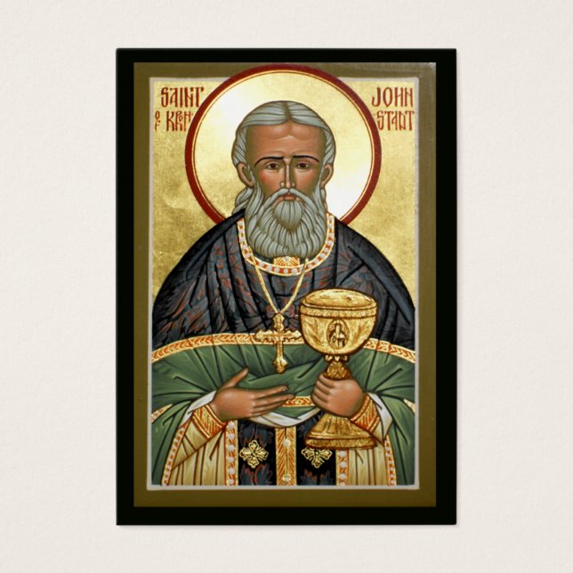 セントジョンオブクロンシュタットミニ祈りの言葉カード (正面)