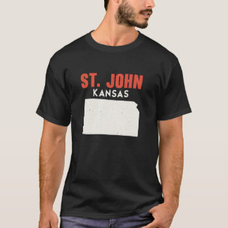 セントジョンカンザスUSA州アメリカトラベルカンサン Tシャツ