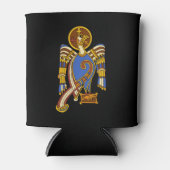 セントジョンズイーグルケルト結び目模様アイルランド中世アート 缶クーラー (正面)