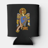 セントジョンズイーグルケルト結び目模様アイルランド中世アート 缶クーラー (裏面)