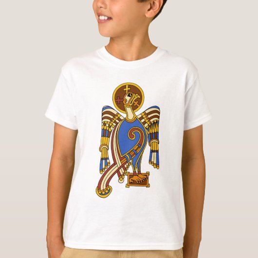 セントジョンズイーグルケルト結び目模様アイルランド中世アート Tシャツ (正面)