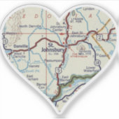 セントジョンズベリーVTレトロ地図 シール (正面)