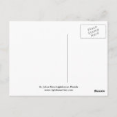 セントジョンズ川灯台、フロリダ州のポストカード ポストカード (裏面)